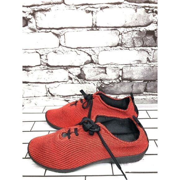 Arcopedico Red Fabric Knit LS Arch Support Sneakers Shoes Women’s Sz 39EU/8M US - Picture 8 of 16